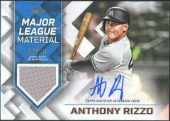 Anthony Rizzo #MLMA-AR Baseball Cards 2022 Topps Update Major League Material Autographs Prices