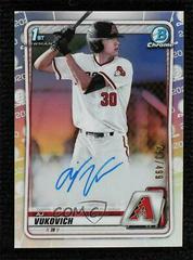 AJ Vukovich [Refractor] #CDA-AV Baseball Cards 2020 Bowman Draft Picks Chrome Autographs Prices