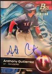 Anthony Gutierrez [Autograph Blue] Baseball Cards 2023 Bowman Platinum Top Prospects Prices