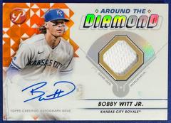 Bobby Witt Jr. [Orange] #ADR-BW Baseball Cards 2023 Topps Pristine Around the Diamond Autograph Relic Prices