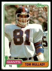 Tom Mullady #417 Football Cards 1981 Topps Prices