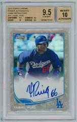 Yasiel Puig [Camo Refractor] #YP Baseball Cards 2013 Topps Chrome Rookie Autograph Prices