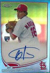 Carlos Martinez [Blue Refractor] #107 Baseball Cards 2013 Topps Chrome Rookie Autograph Prices