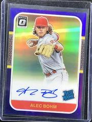 Alec Bohm [Purple] #87RR-AB Baseball Cards 2021 Panini Donruss Optic Retro 1987 Rated Rookie Signatures Prices