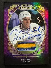 Brett Hull [Portrait Patch Autograph] Hockey Cards 2020 Upper Deck Stature Prices