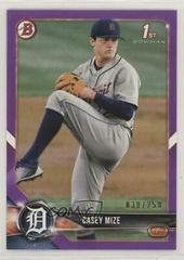Casey Mize [Purple] Baseball Cards 2018 Bowman Draft Prices