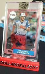 Dansby Swanson [Red] Baseball Cards 2022 Topps Clearly Authentic 1987 Autographs Prices