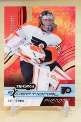 Carter Hart [Red] Hockey Cards 2021 Upper Deck Synergy Exceptional Phenoms Prices