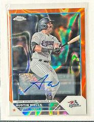 Austin Wells [Autograph Orange Lava] Baseball Cards 2023 Topps Pro Debut Chrome Prices