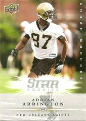 Adrian Arrington #190 Football Cards 2008 Upper Deck First Edition Prices