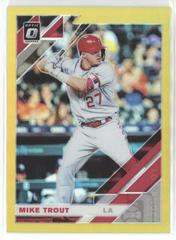 Mike Trout [Gold] #170 Baseball Cards 2019 Panini Donruss Optic Prices