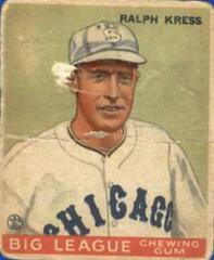 Ralph Kress #33 Baseball Cards 1933 Goudey Prices