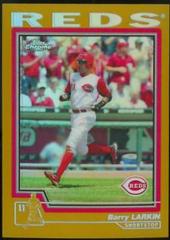 Barry Larkin [Gold Refractor] #366 Baseball Cards 2004 Topps Chrome Prices