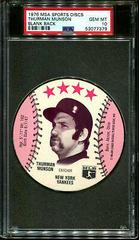 Thurman Munson [Blank Back] Baseball Cards 1976 MSA Customized Sports Discs Prices