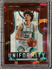 LaMelo Ball [Red Ice] Basketball Cards 2021 Panini Contenders Optic Uniformity Prices