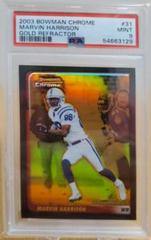 Marvin Harrison [Gold Refractor] Football Cards 2003 Bowman Chrome Prices