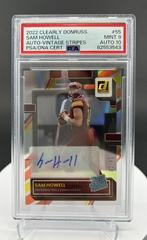 Sam Howell [Autograph Vintage Stripes] Football Cards 2022 Panini Clearly Donruss Prices
