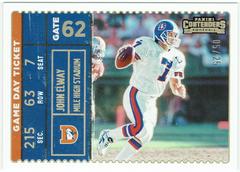 John Elway [Gold] #GDT-JEL Football Cards 2022 Panini Contenders Game Day Ticket Prices