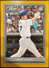 Seiya Suzuki [Gold] #101 Baseball Cards 2022 Panini Three and Two Prices