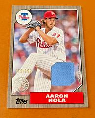 Aaron Nola [Black] #87BR-AN Baseball Cards 2022 Topps 1987 Series 2 Relics Prices
