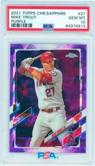 Mike Trout [Purple] #166 Baseball Cards 2021 Topps Chrome Sapphire Prices