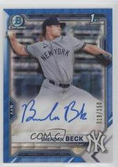 Brendan Beck [Blue Wave Refractor] #CDA-BB Baseball Cards 2021 Bowman Draft Pick Chrome Autographs Prices