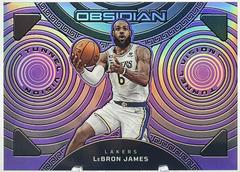 LeBron James [Purple Flood] #15 Basketball Cards 2022 Panini Obsidian Tunnel Vision Prices