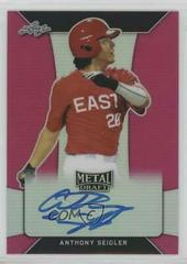 Anthony Seigler [Pink] Baseball Cards 2018 Leaf Metal Draft Autograph Prices