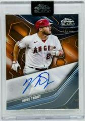Mike Trout [Orange] #CBA-MT Baseball Cards 2023 Topps Chrome Black Autographs Prices
