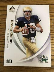 Brady Quinn #9 Football Cards 2010 SP Authentic Prices