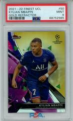 Kylian Mbappe [Gold] Soccer Cards 2021 Topps Finest UEFA Champions League Prices