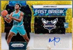 James Nnaji [Gold] #20 Basketball Cards 2023 Panini Prizm Fast Break Rookie Autograph Prices