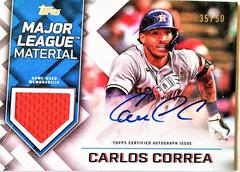 Carlos Correa #MLMA-CC Baseball Cards 2022 Topps Major League Material Autographs Prices