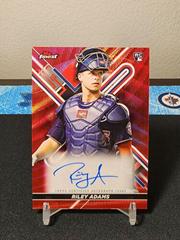 Riley Adams [Red Wave] #FA-RAD Baseball Cards 2022 Topps Finest Autographs Prices