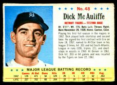 Dick McAuliffe [Hand Cut] #48 Baseball Cards 1963 Post Cereal Prices