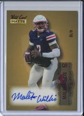 Malik Willis [Gold Red Foil] #MB-A Football Cards 2022 Wild Card Matte Autographs Prices