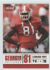 Leonard Pope #27 Football Cards 2006 Sage Aspire Prices