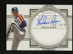 Nolan Ryan Baseball Cards 2022 Topps Definitive Autograph Collection Prices