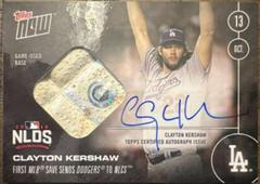 Clayton Kershaw [Game Used Base Autograph] #579-C Baseball Cards 2016 Topps Now Prices