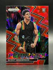 Scoot Henderson [Red Ice] #3 Basketball Cards 2023 Panini Prizm Draft Picks Fearless Prices