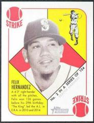 Felix Hernandez [Mini Red Back] #2 Baseball Cards 2015 Topps Heritage '51 Collection Prices