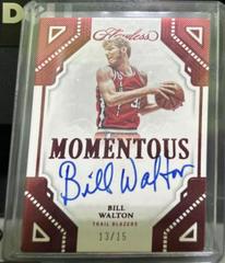Bill Walton [Ruby] #24 Basketball Cards 2022 Panini Flawless Momentous Autograph Prices