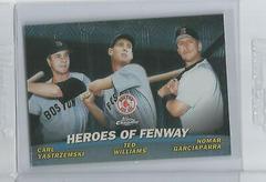Heroes of Fenway [Yaz, Williams, Garciaparra] #TC13 Baseball Cards 2001 Topps Chrome Combos Prices