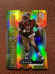 Steve Young [Yellow Die Cut] #21 Football Cards 1999 Panini Donruss Elite Primary Colors Prices