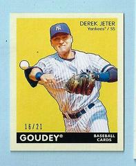 Derek Jeter [Mini Black Back] Baseball Cards 2009 Upper Deck Goudey Prices