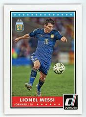 Lionel Messi [National Team Uniform Green Soccer Ball] Soccer Cards 2015 Panini Donruss Prices