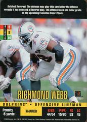 Richmond Webb Football Cards 1995 Panini Donruss Red Zone Prices