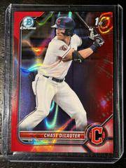 Chase DeLauter [Red Lava] #BDC-49 Baseball Cards 2022 Bowman Draft Chrome Prices