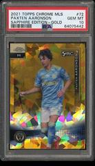 Paxten Aaronson [Gold] #72 Soccer Cards 2021 Topps Chrome MLS Sapphire Prices