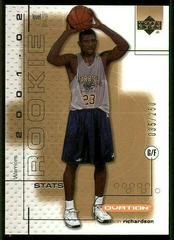 Jason Richardson #117 Basketball Cards 2001 Upper Deck Ovation Prices